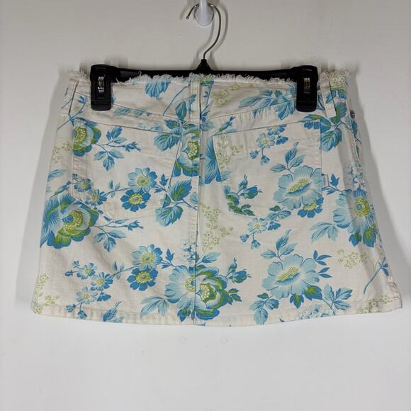 Vintage Abercrombie Y2K Mini Micro Jean Skirt Size 0 - Picture 2 of 6